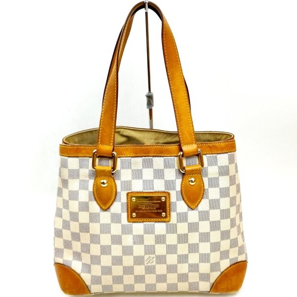 Louis Vuitton Hampstead PM White Damier Azur Tote Bag - Picture 1 of 14